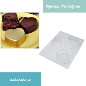 BWB 99 - Special 3-Part Mold - Pralinform Hjärtan 3st, Chokladform