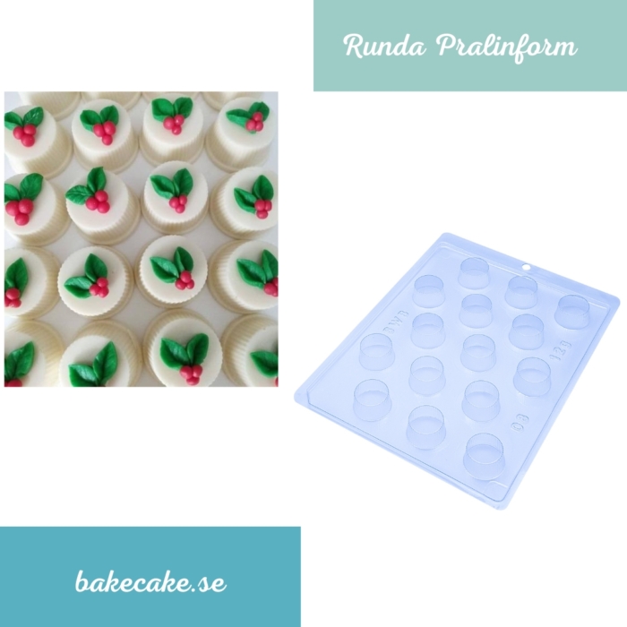 Pralinform Chokladform Runda Praliner 15st - BWB 08 Simple Mold