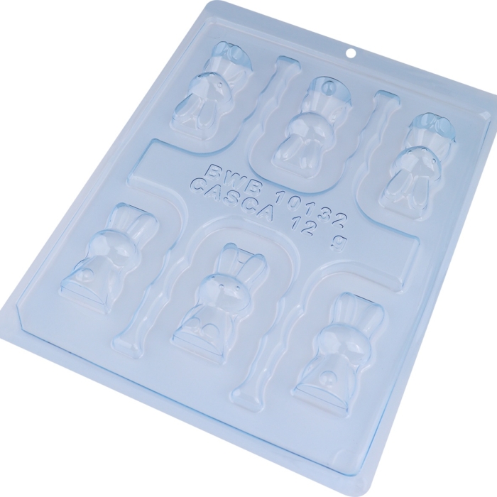 BWB 10132 - Special 3-Part Mold - Pralinform Mini Kaniner 6st