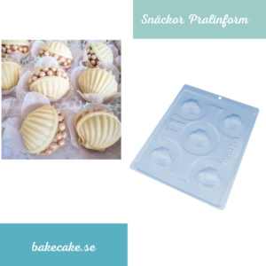 BWB 253 - Special 3-Part Mold - Snäckor Pralinform Chokladform - Concha Shell