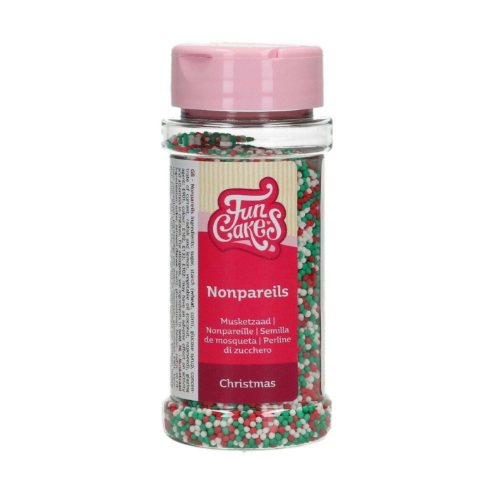 FunCakes Nonpareils Julmix Strössel Strösselkulor Sockerpärlor Christmas