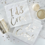 Gold Foiled I Do Crew Paper Napkins - Ginger Ray