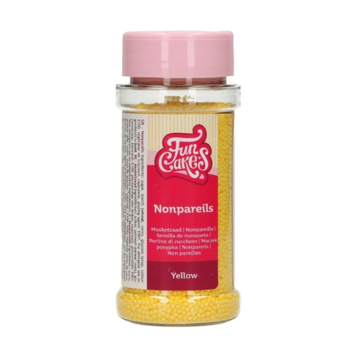 Funcakes - Yellow/Gul Nonpareils Strössel 80g