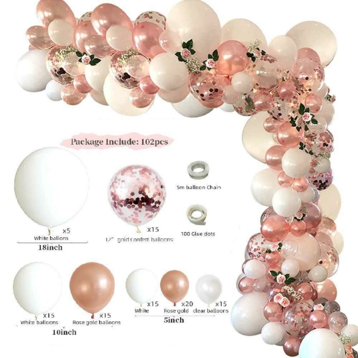 Ballongbåge - Roseguld