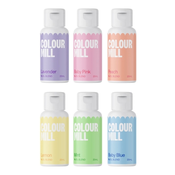 Pastell Tema Oljebaserad Ätbar Färg 6-Pack*20ml - Colour Mill