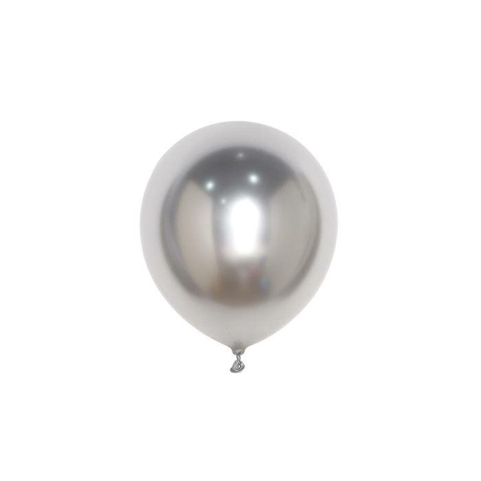 Crome Metallic Ballonger Silver 30cm, 50-pack