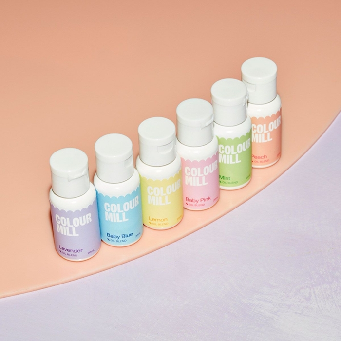 Pastell Tema Oljebaserad Ätbar Färg 6-Pack*20ml - Colour Mill