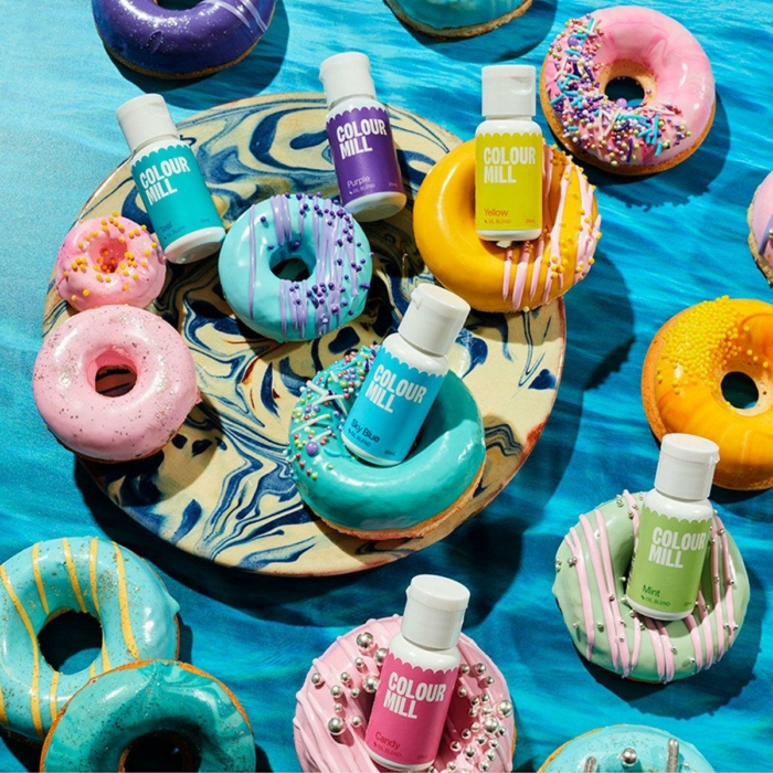 Pool Fest Tema Oljebaserad Ätbar Färg 6-Pack*20ml - Colour Mill