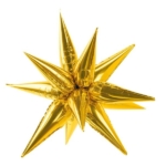 Folieballong Stjärna 3D Guld Foil balloon Star, 70cm