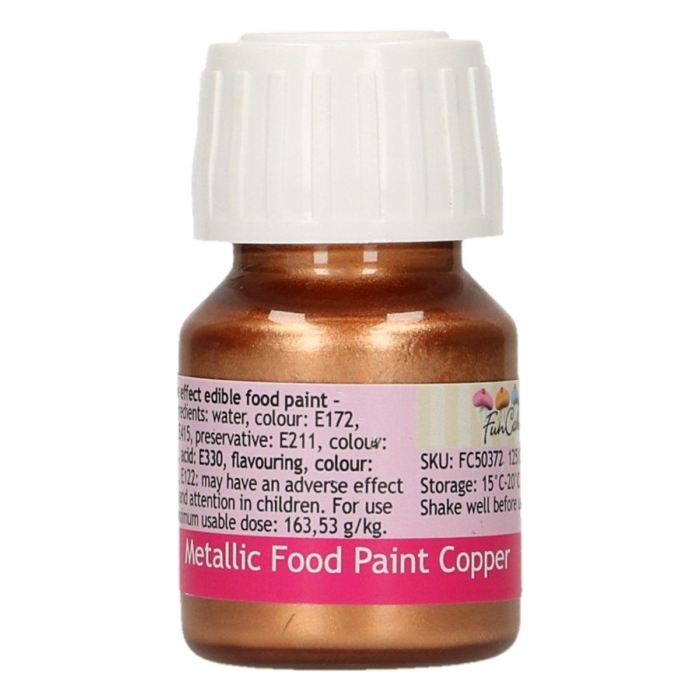 FunCakes - Koppar Ätbar Färg 30ml | Copper