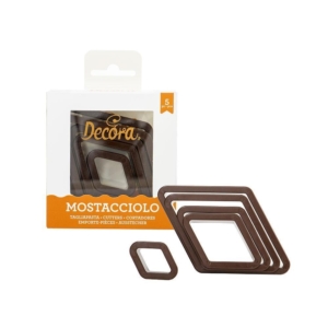 Mostaccioli Kakmått Utstickare Romb Cookie Cutters 5-Pack Decora