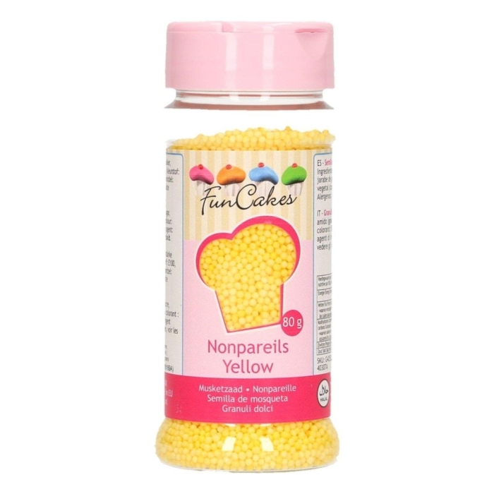 FYND 31/07/22 Funcakes - Yellow/Gul Nonpareils Strössel 80g