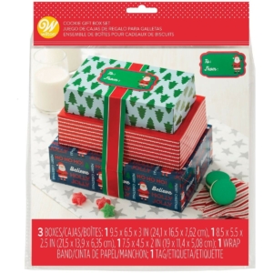 Wilton Kaklådor Jul Boxar Presentboxar 3 Pack Treat Box Santa Claus