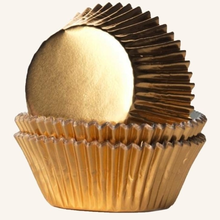 Guld Foil Muffinsformar 24 st - House of Marie