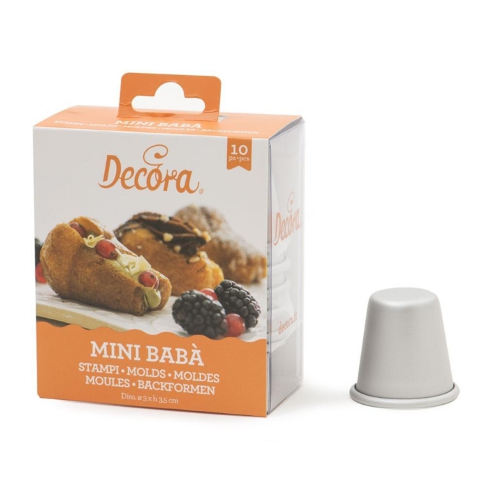 Bakformar Mini Baba 10st - Decora