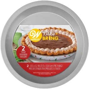 Engångsform 2-Pack Semi-Disposable Tin Pie Pan Xmas - Wilton