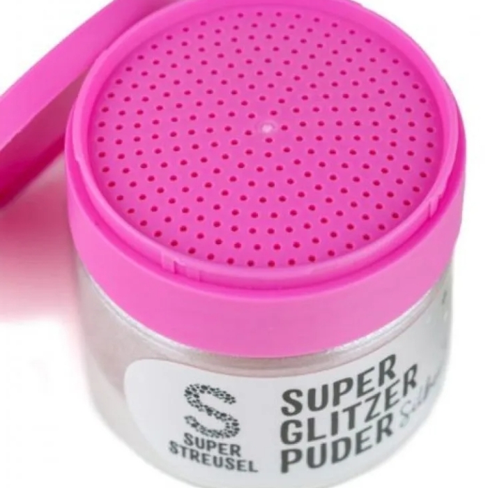 Ätbart Glitter Rosa Pulverfärg 10g- Super Streusel