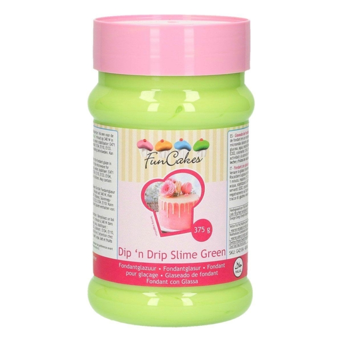 FunCakes Dip 'n Drip Slime Green 375g