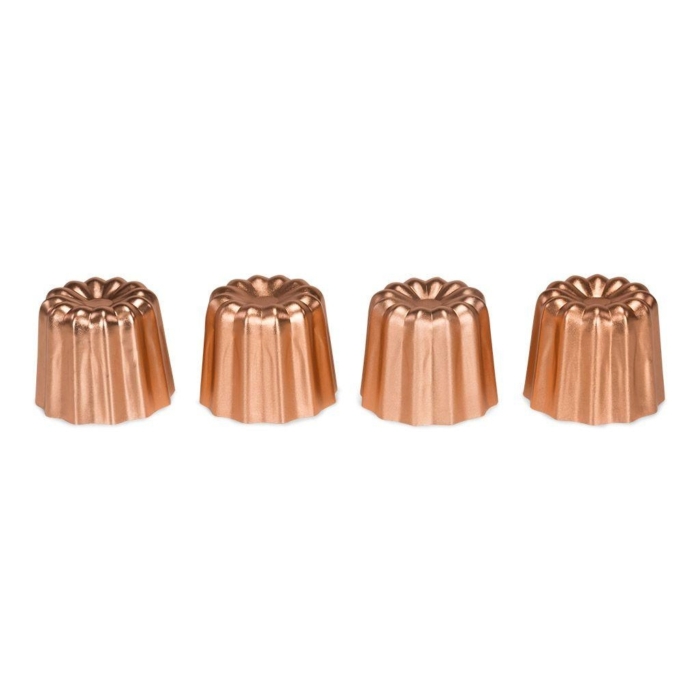 Canelé-form 4,5 cm stålkoppar i 4 delar Canneléformar - Patisse