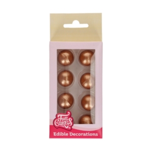 FunCakes - Choco Balls Brons/Guld - pk/8 - Jul Bakning